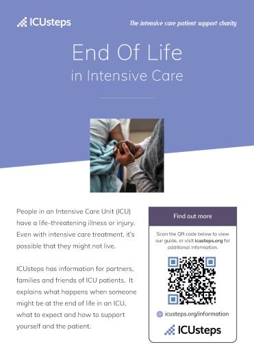 ICUsteps End of Life in Intensive Care patient leaflet