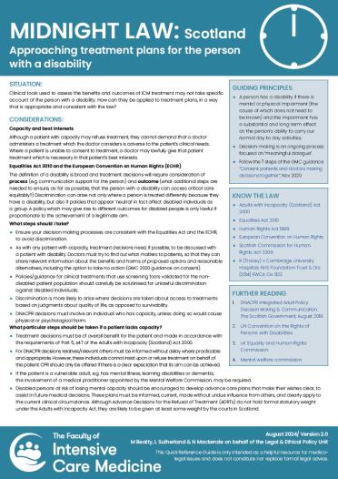 Midnight Law Approaching Treatment Rights of the Person with a Disability
