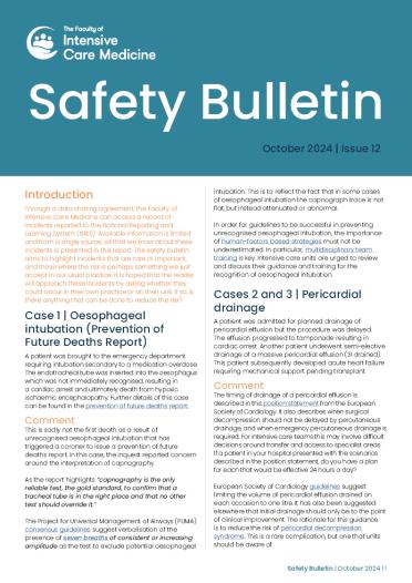 Saftey Bulletin 12 cover page